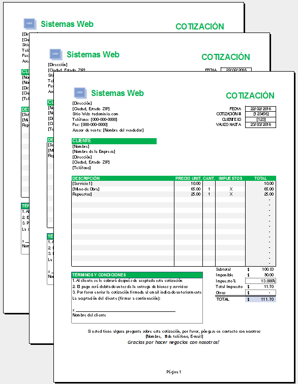 Top 10 de plantillas Excel mas descargadas